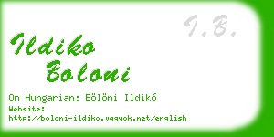ildiko boloni business card
